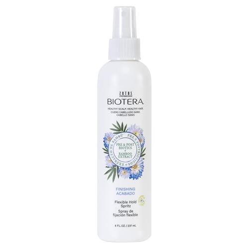 Biotera Flexible Hold Finishing Hair Spray Spritz - Lightweight for Volume, Shape & Instant Texture, Touchable Hold, Vegan, Cruelty-Free, Paraben-Free, Color-Safe, 8 Fl Oz