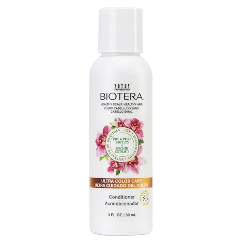 Biotera Ultra Color Care Conditioner for Vivid Color-Treated Hair - Protects & Extends Vibrancy with Coconut & Orchid Extract, Enhances Shine & Softness, Sulfate-Free, Vegan, Travel Size, 3 Fl Oz