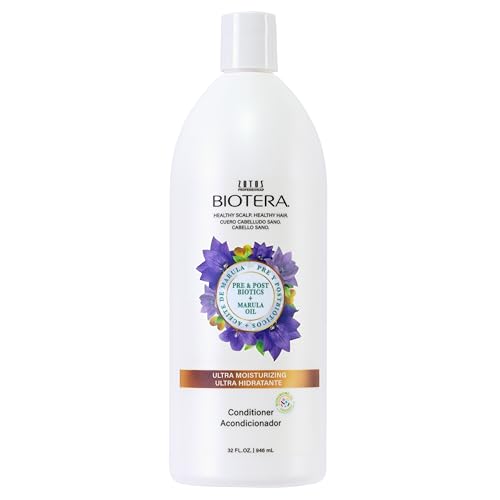 Biotera Ultra Moisturizing Conditioner for Dry, Damaged Hair - Deep Hydration with Coconut & Marula Oil, Restores Moisture, Enhances Shine & Softness, Sulfate-Free, Color-Safe, Vegan, 32 Fl Oz